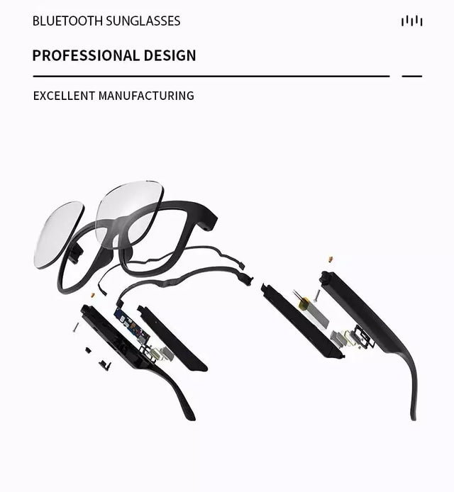 Smart Audio Glasses TWS Wireless Earphone Handsfree Eyewear